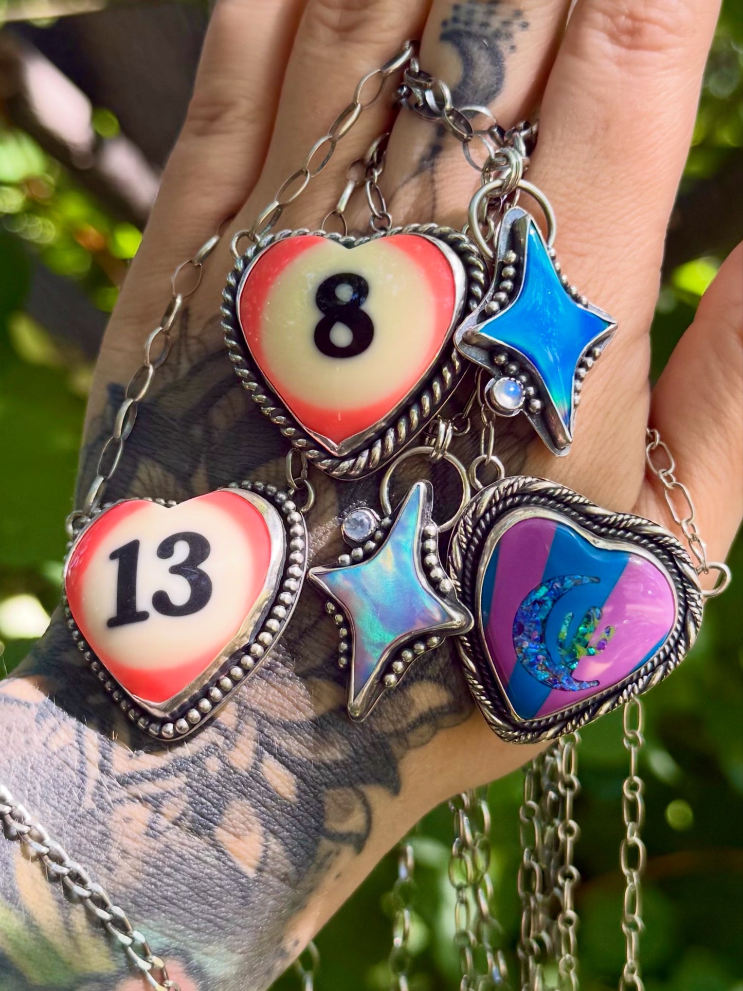 Lucky 13 Billiard Necklace