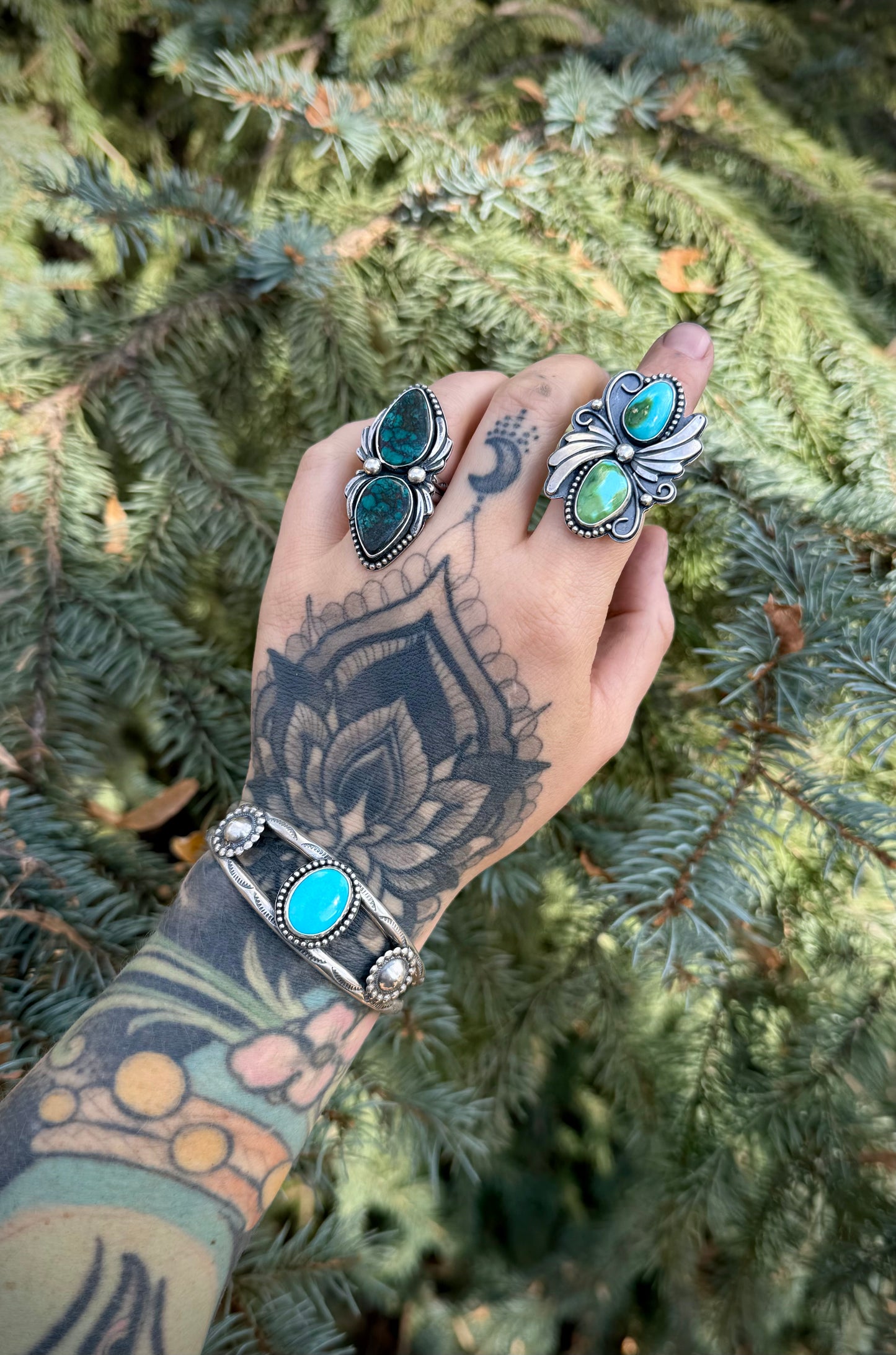 Moon River Turquoise Statement Ring | Size 6.5