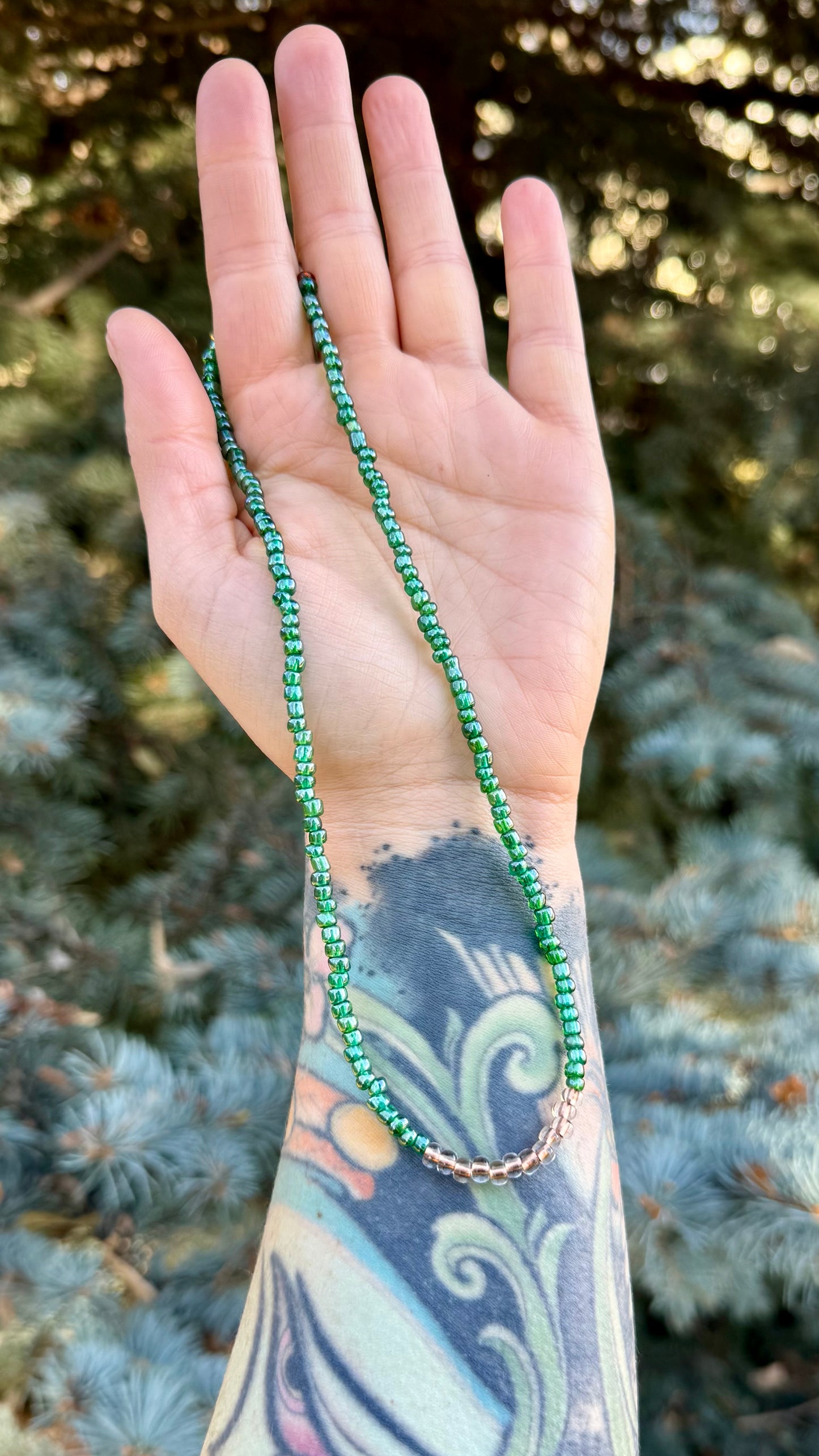 African Glass Necklace | 16"