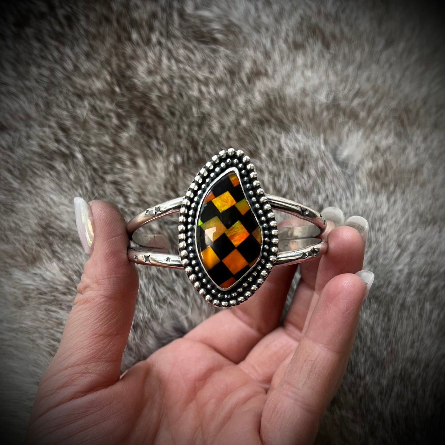 Aurora Opal Statement Cuff Bracelet | S/M