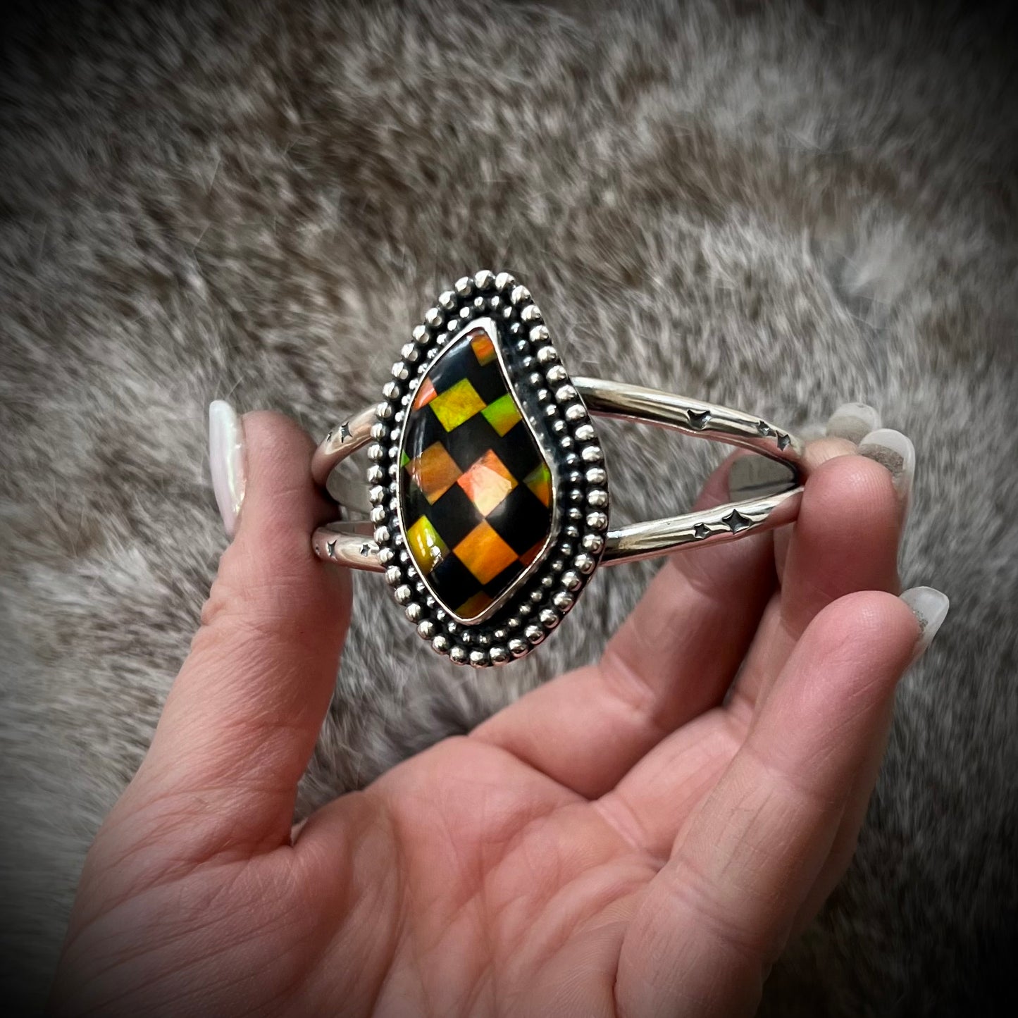 Aurora Opal Statement Cuff Bracelet | S/M