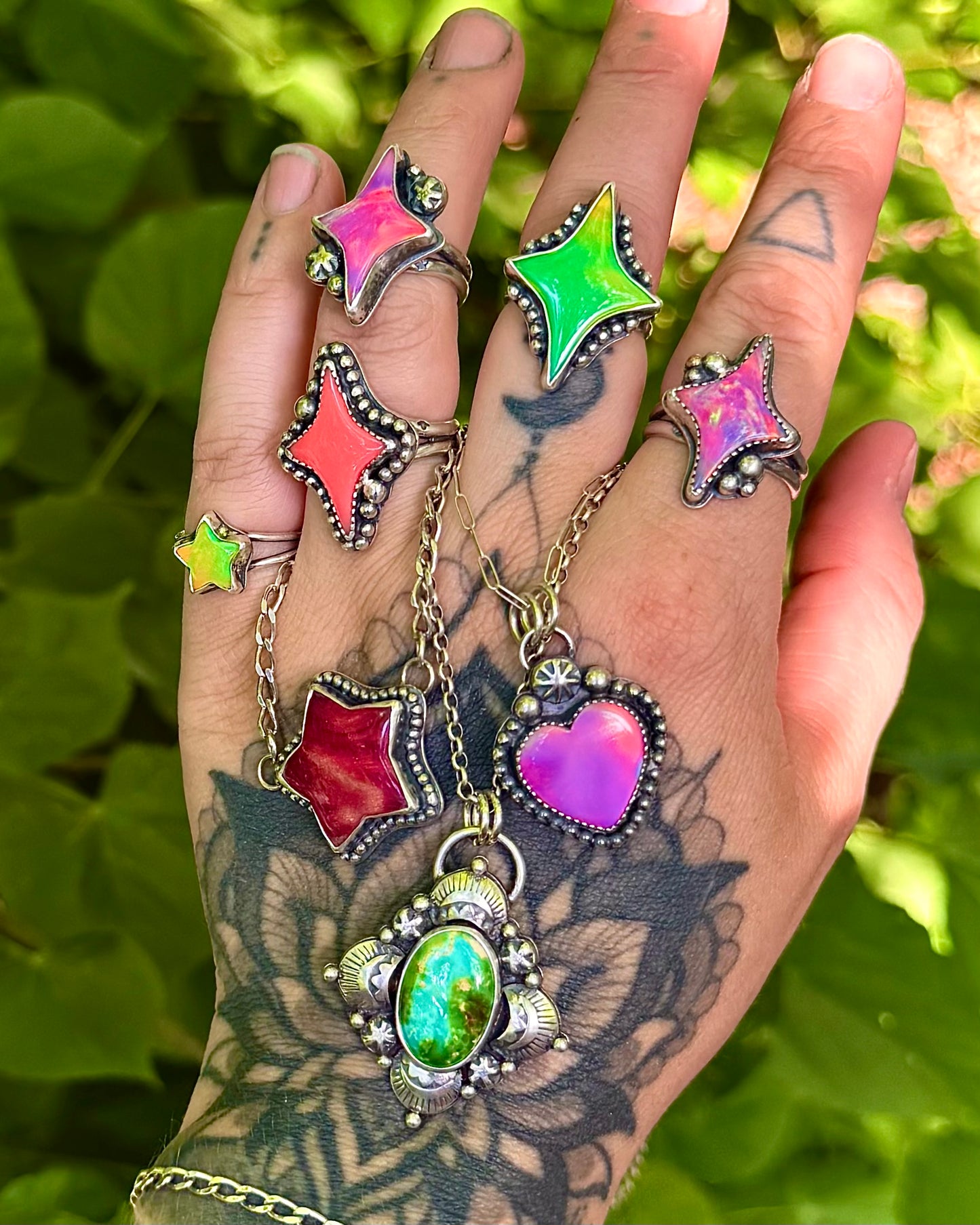 Aurora Opal Star Ring - Size 6