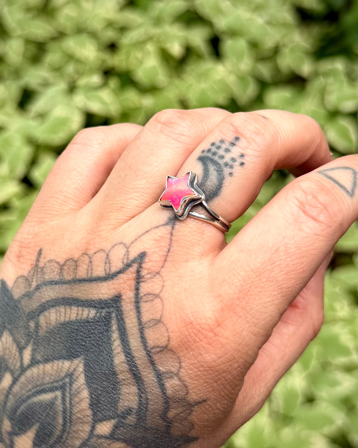 Aurora Opal Star Ring - Size 7