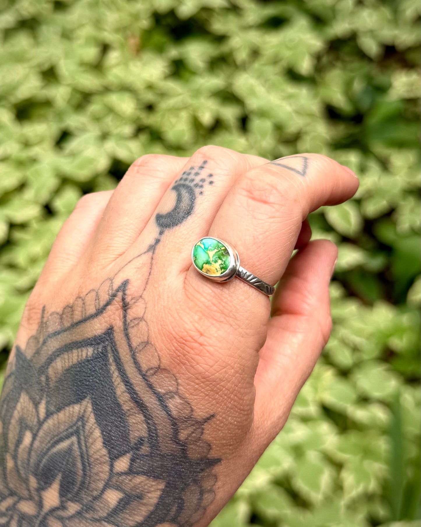 Sonoran Gold Turquoise Ring - Size 9.5