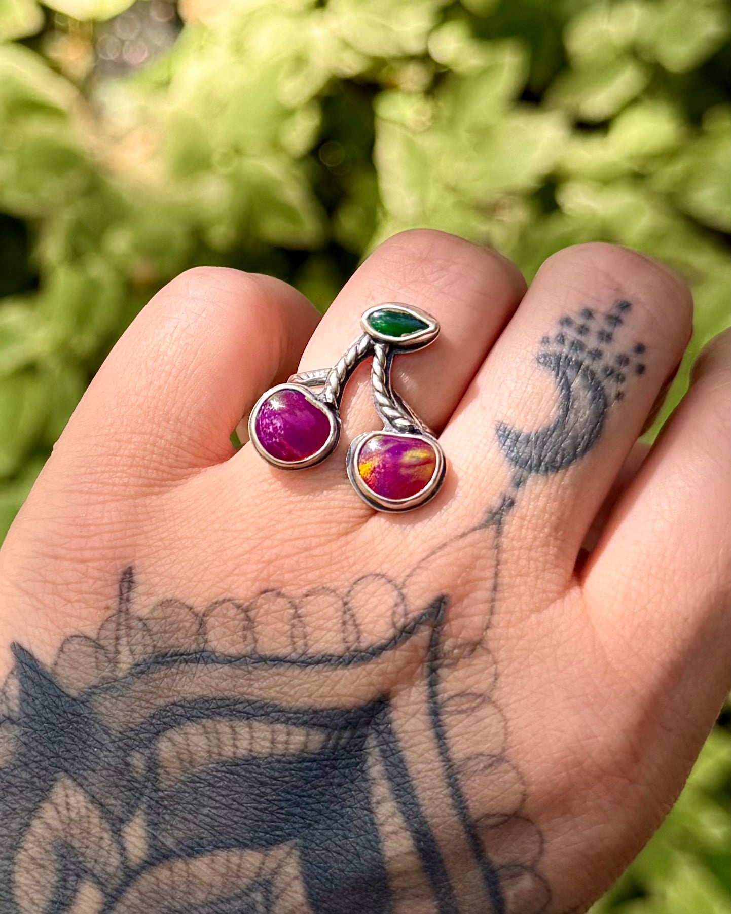 Aurora Opal Cherry Ring - Size 7