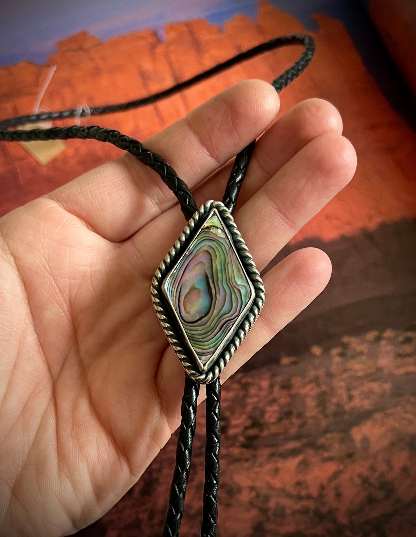 Abalone Bolo Tie