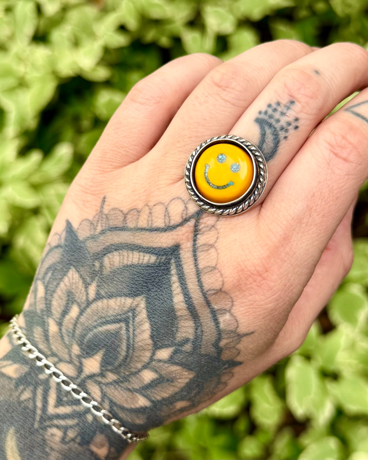 Smiley Face Ring or Necklace — Made to Order #1