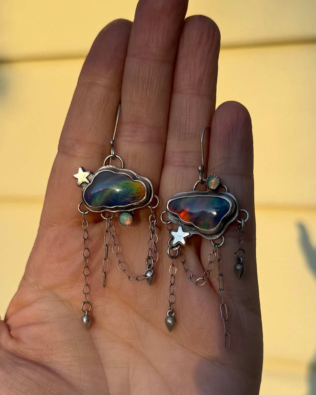 Aurora Opal Celestial Sky Earrings