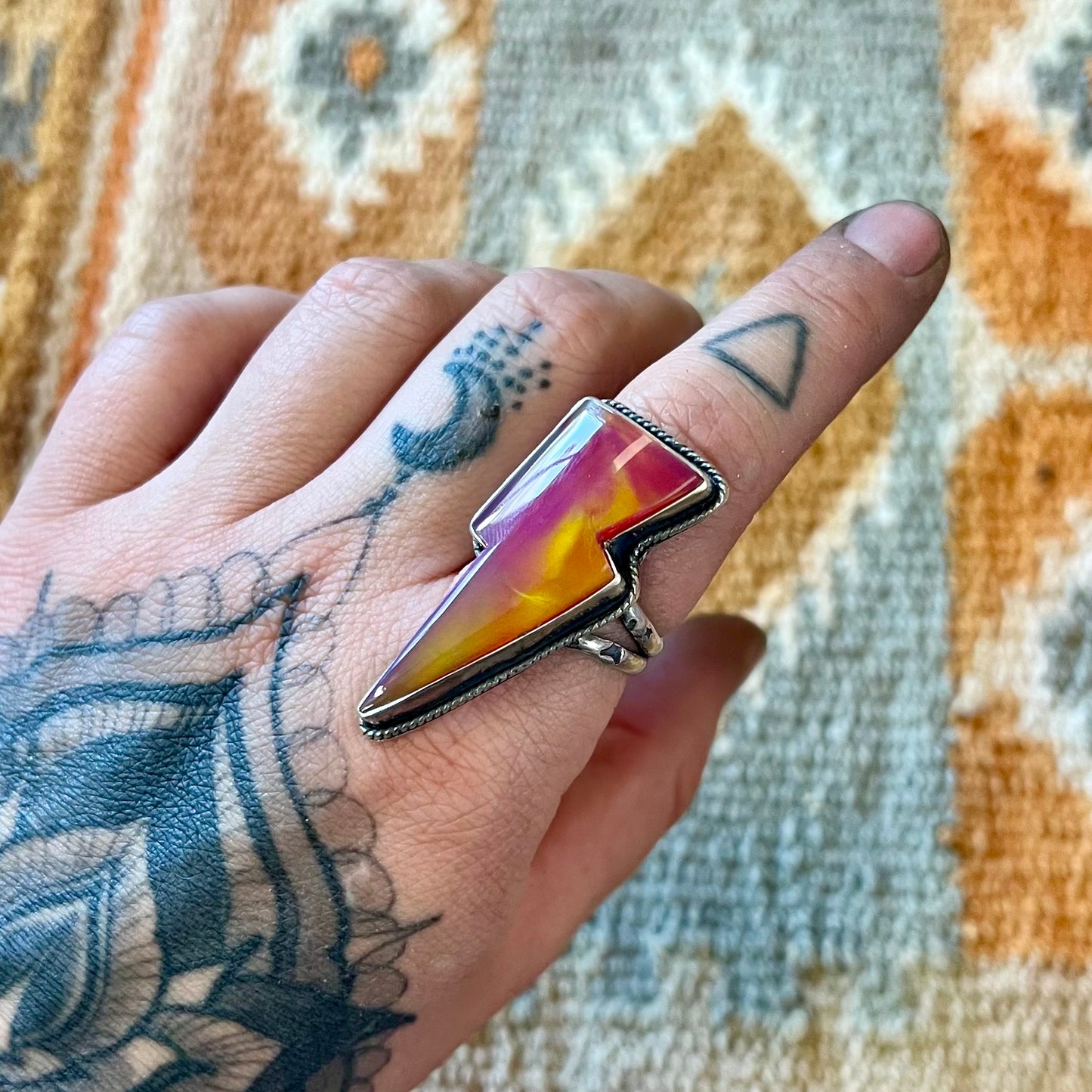 Aurora Opal Bowie Ring | Size 9.5
