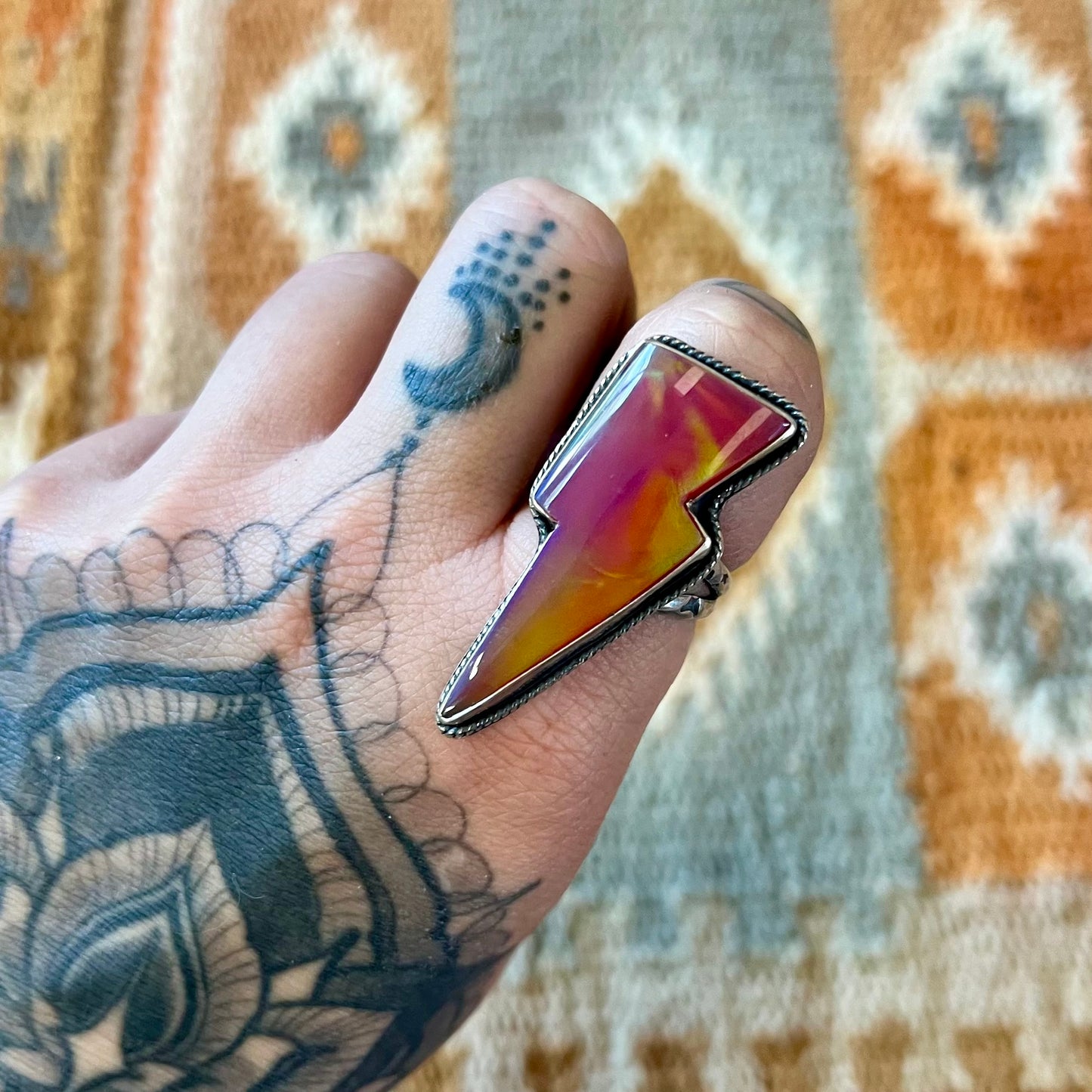Aurora Opal Bowie Ring | Size 9.5