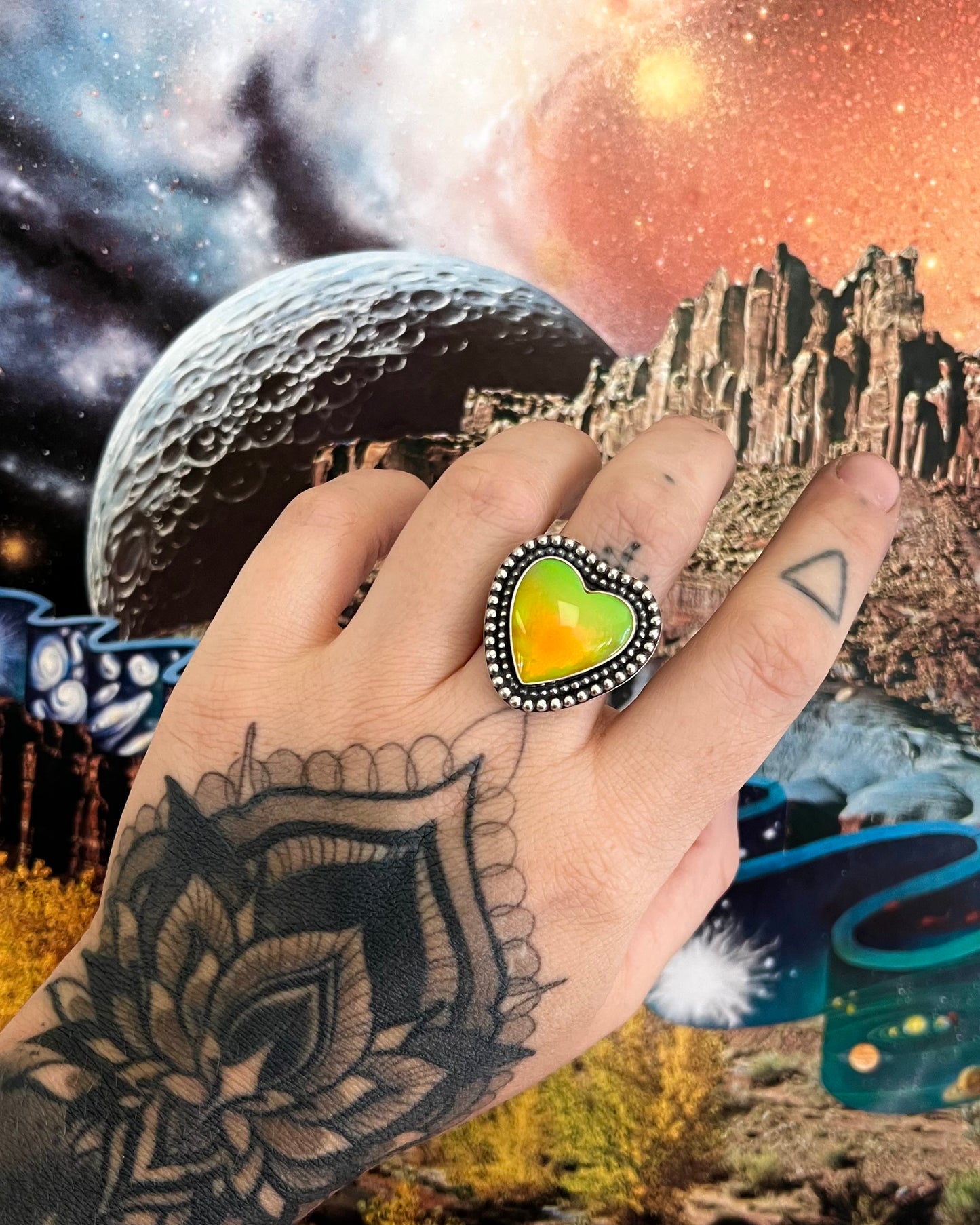 Aurora Opal Ring | Size 8.5