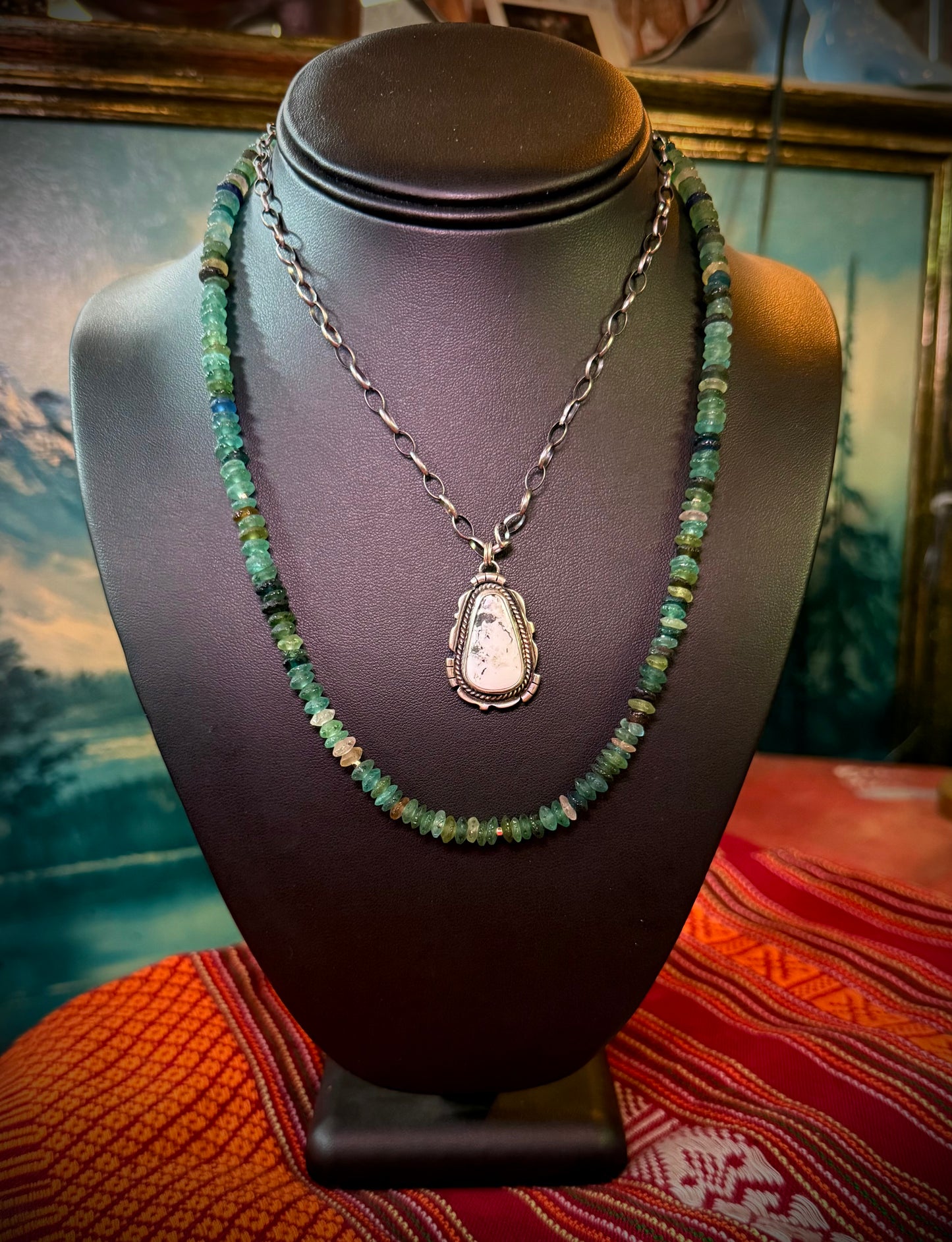 Ancient Roman Glass 18” Necklace