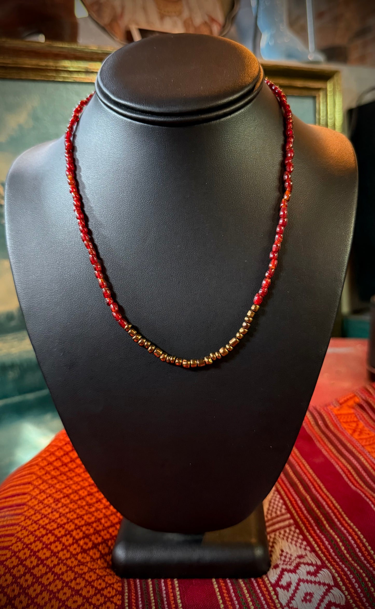 African Glass 18" Layering Necklace