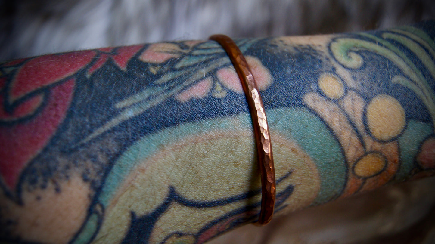 Made to Order Hammered Stacker Cuff (.925 Silver or Copper)