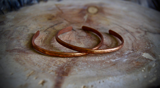 Made to Order  Hammered Stacker Cuff (.925 Silver or Copper)