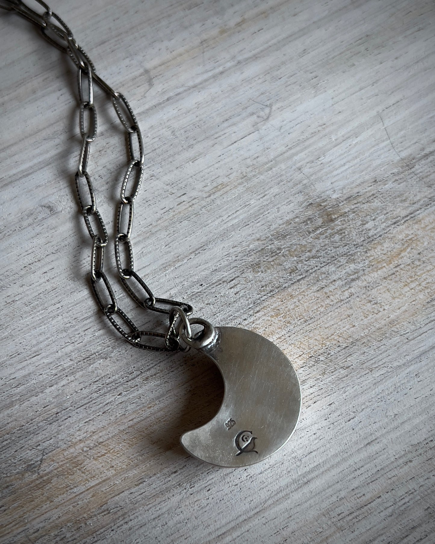 White Buffalo Charm Necklace - 20" Chain