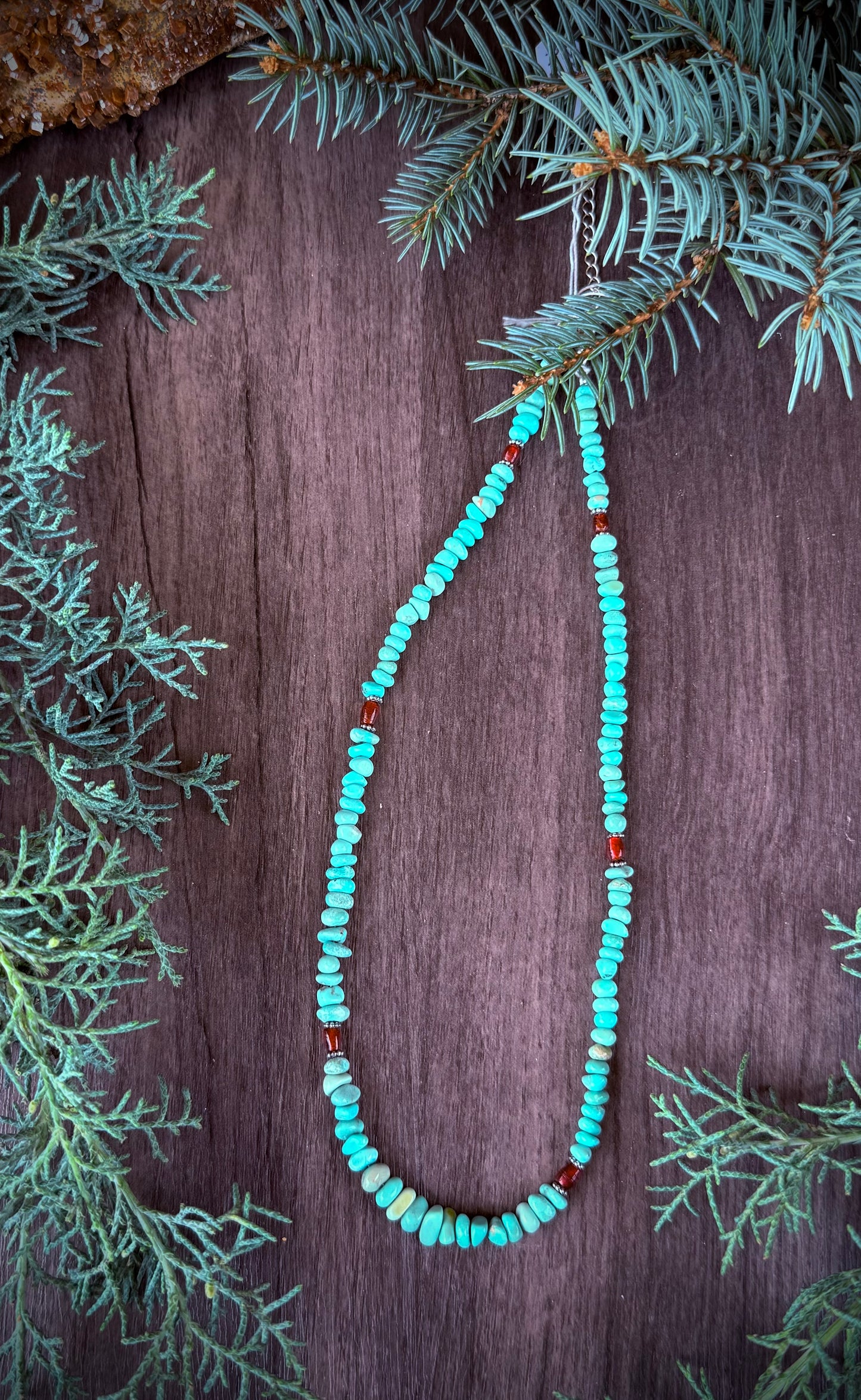 Campitos Turquoise + African Glass Necklace