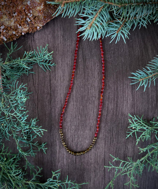 African Glass 18" Layering Necklace