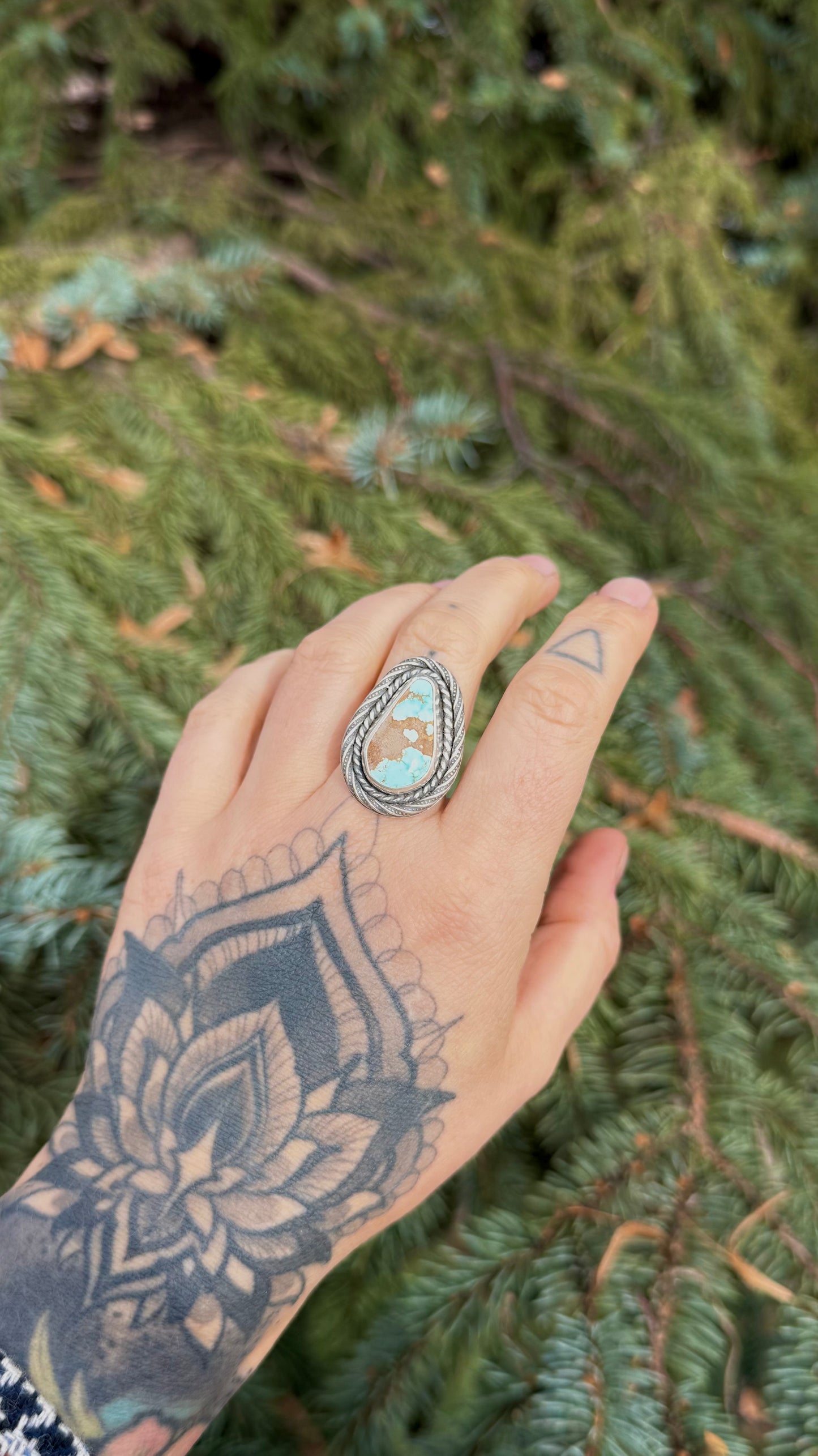 Number 8 Turquoise Ring | Size 8