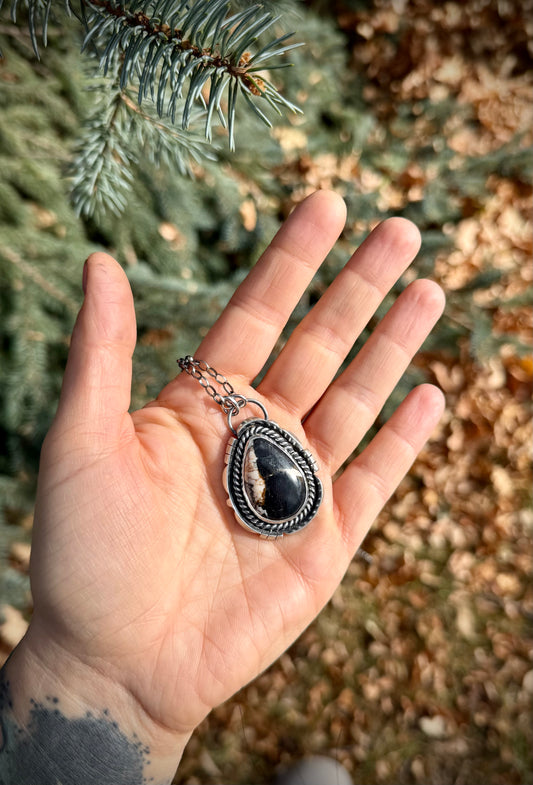 White Buffalo Statement Necklace on 20" Chain