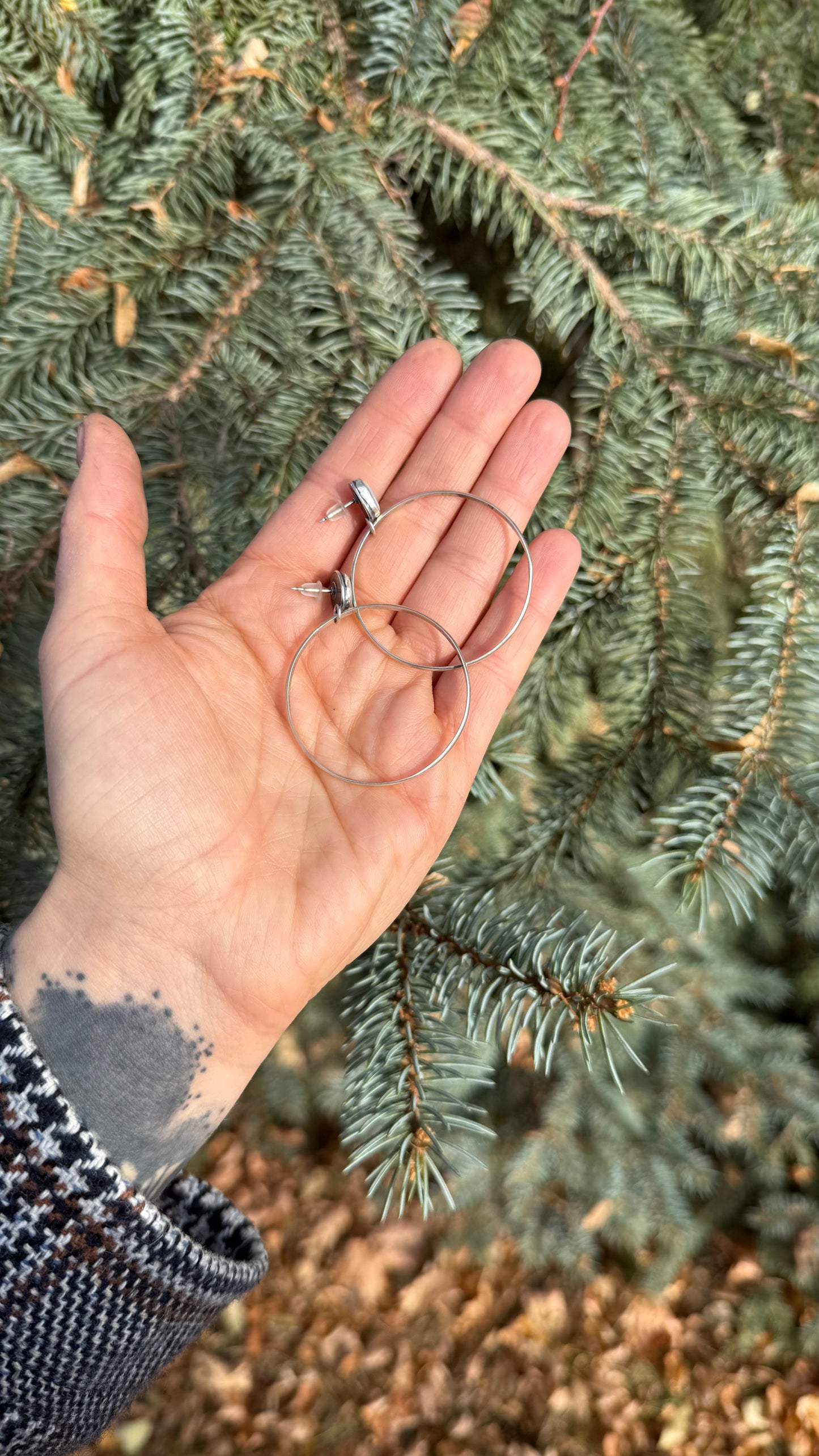 Australian Opal Hoop Earrings