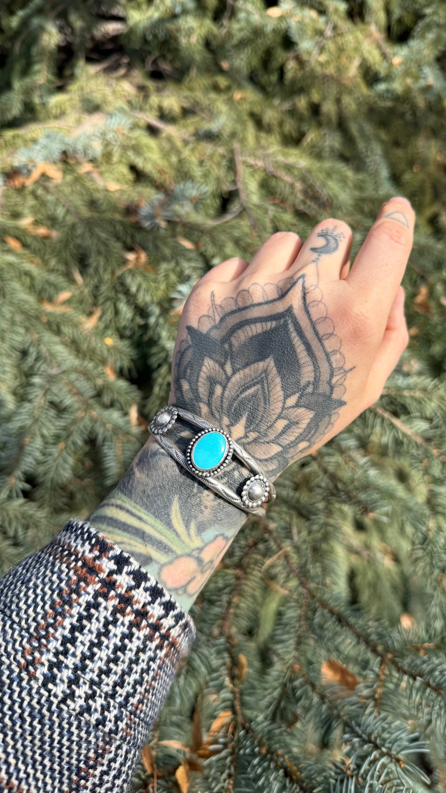 🌵 Sleeping Beauty Statement Cuff — Sterling Silver | Heirloom Quality