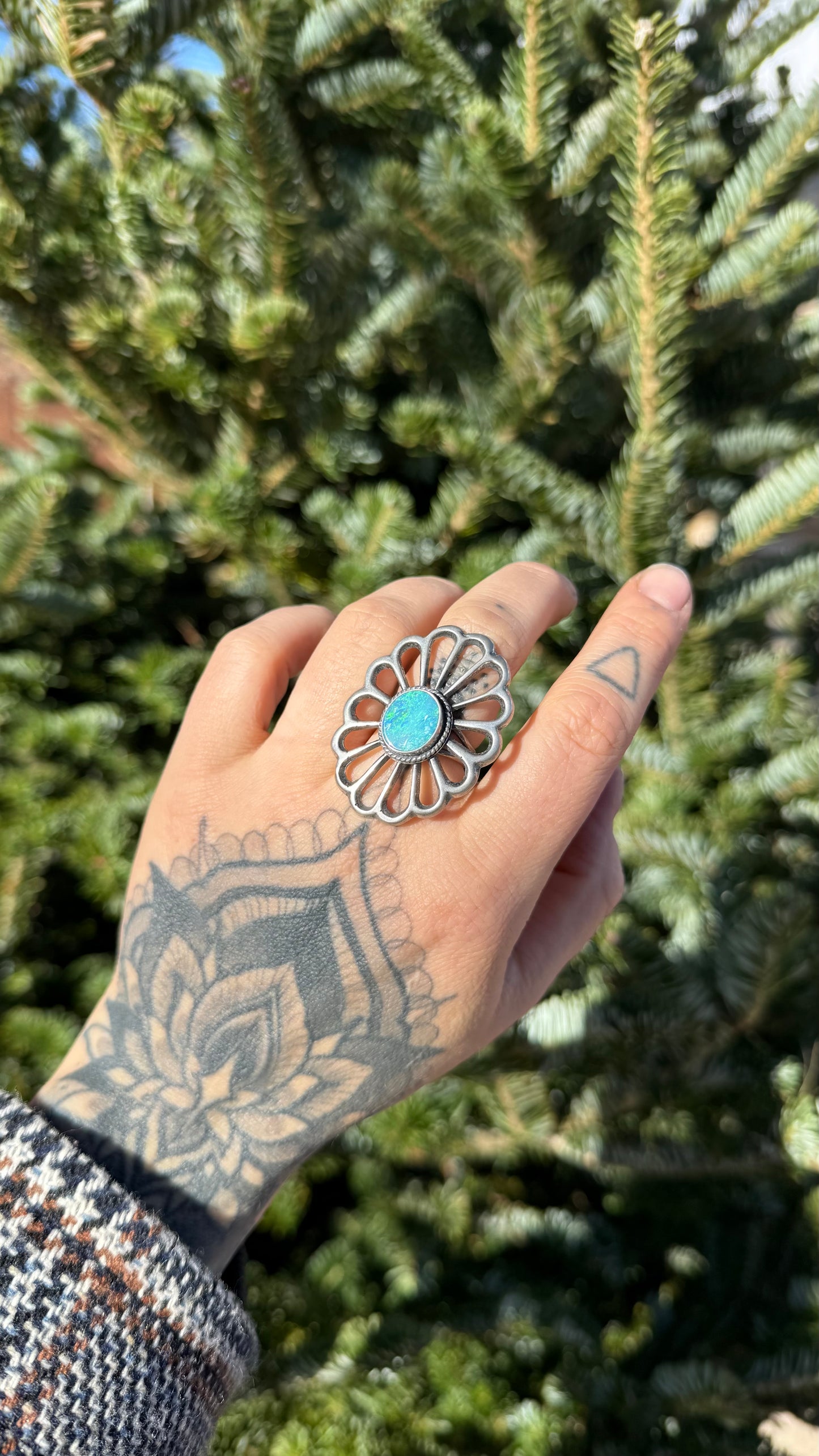 Coober Pedy Opal XL Petal Ring | Size 7