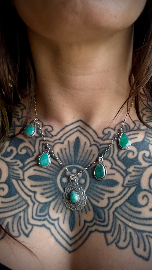 Chilean Turquoise Heirloom 20” Necklace