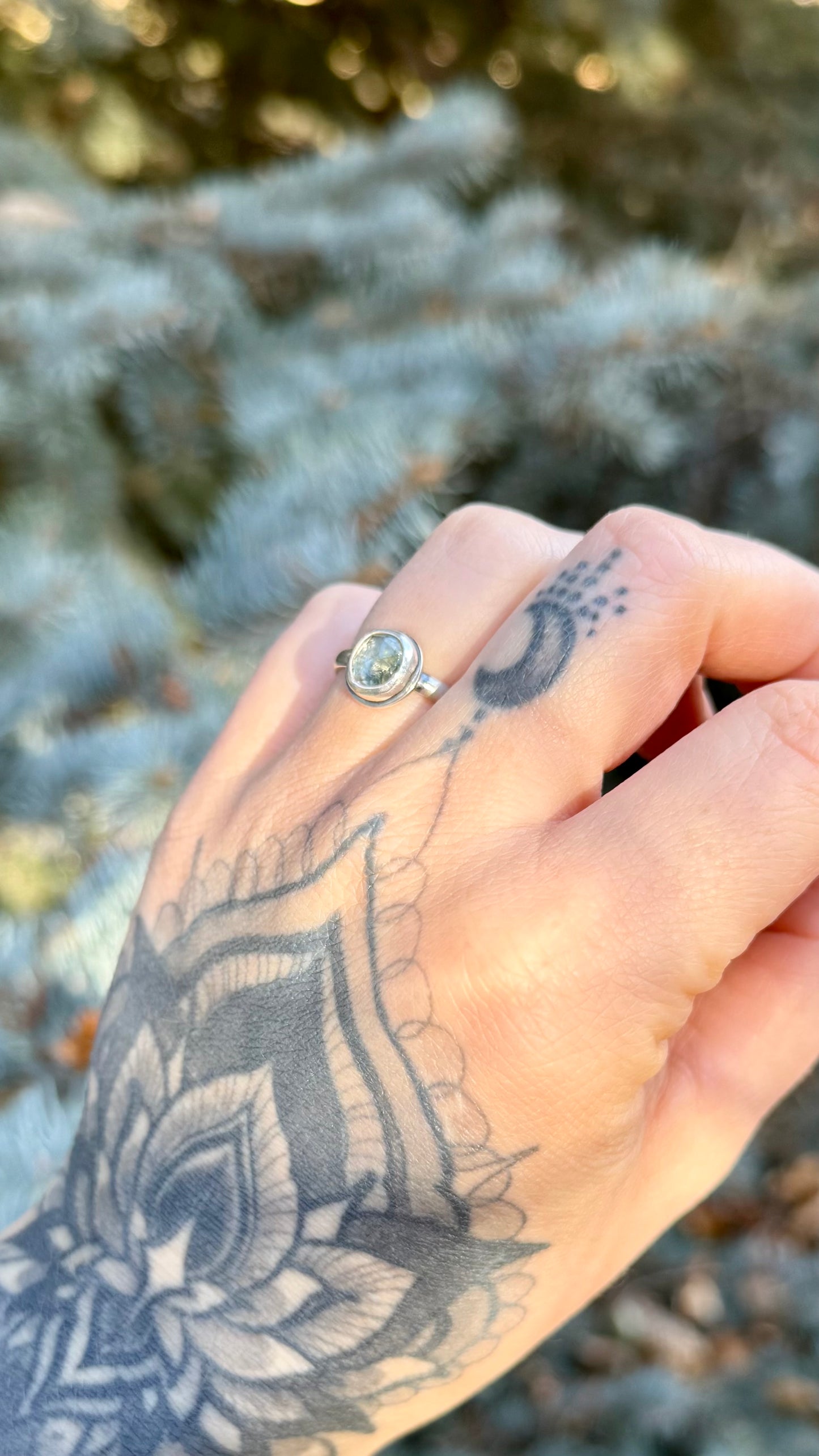 Faceted Aquamarine Ring – Size 7