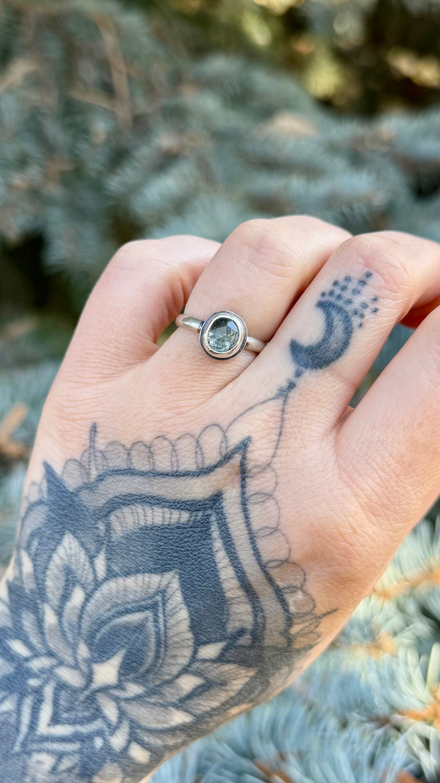 Faceted Aquamarine Ring – Size 7