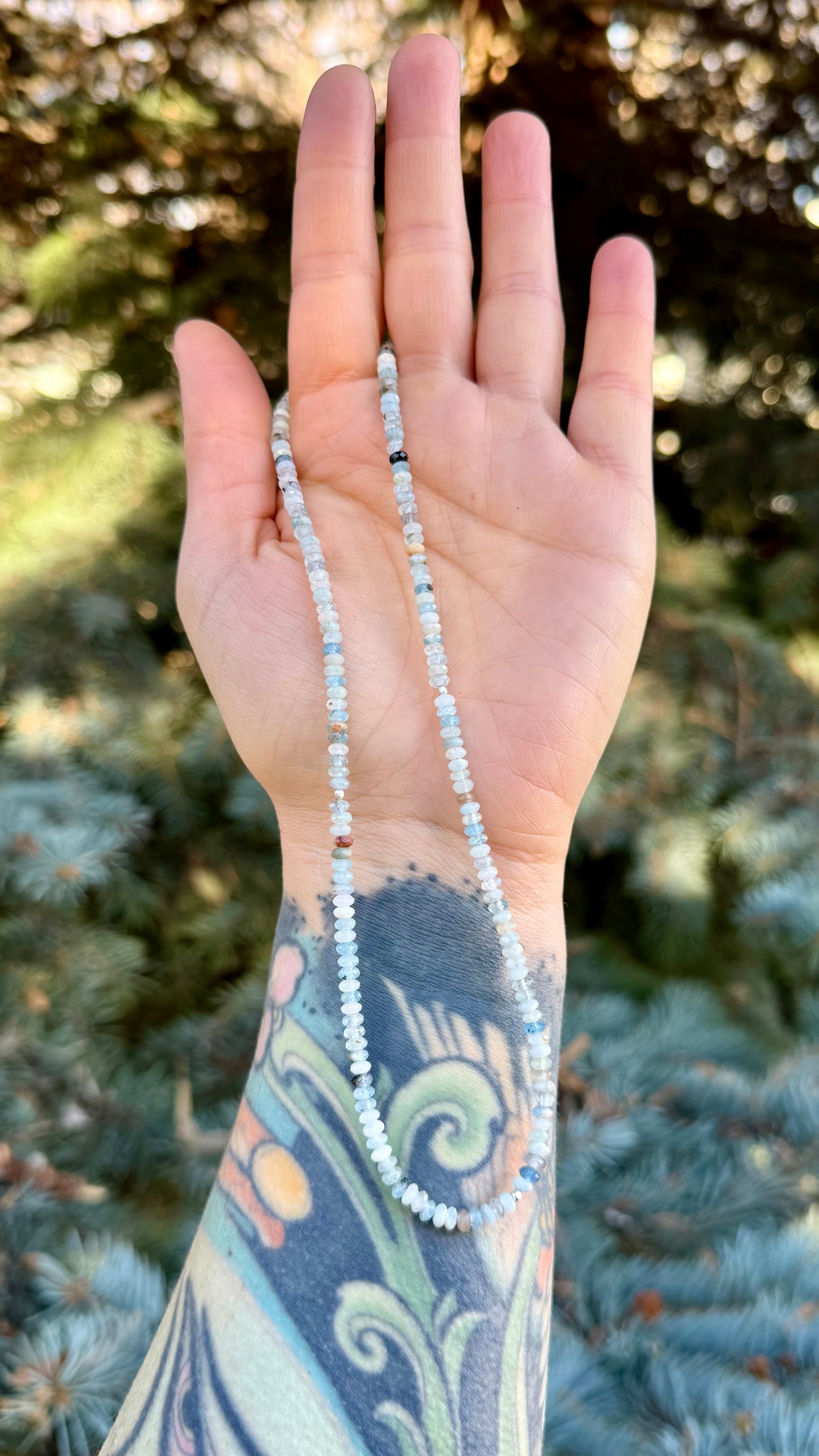 Amazonite Faceted Bead Necklace |16"