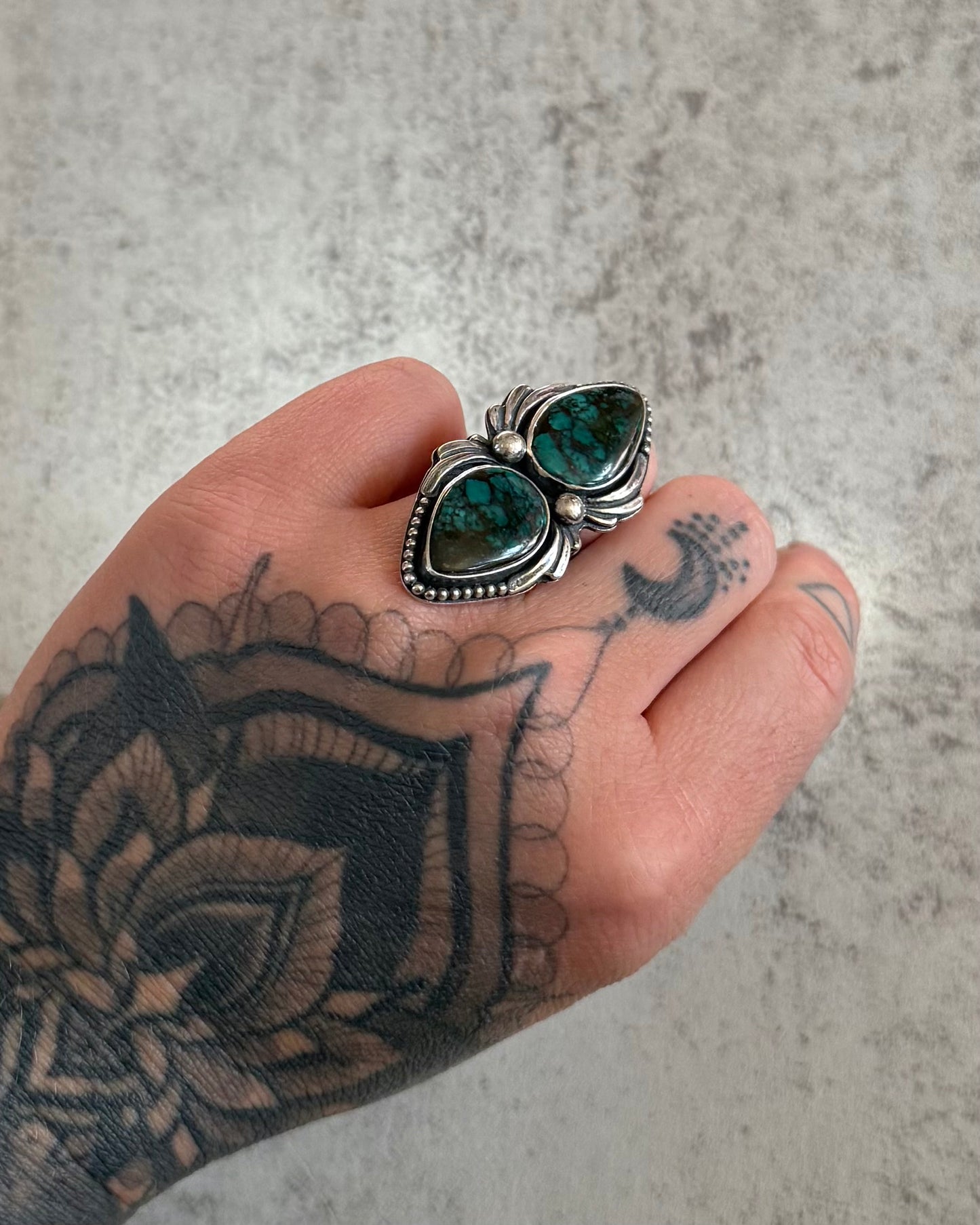 Moon River Turquoise Statement Ring | Size 6.5