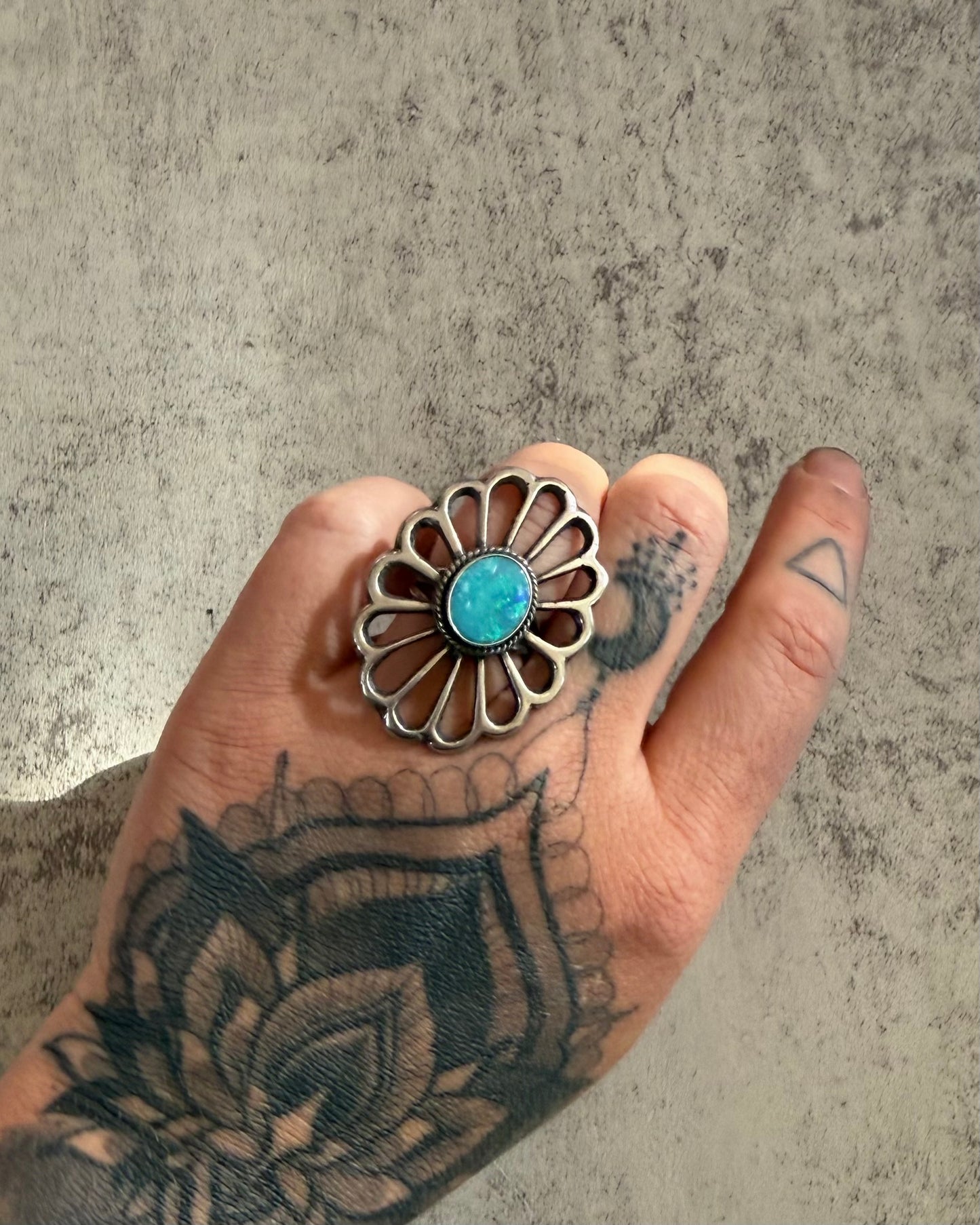 Coober Pedy Opal XL Petal Ring | Size 7