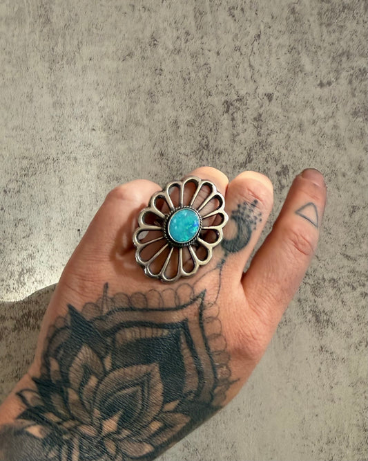 Coober Pedy Opal XL Petal Ring | Size 7