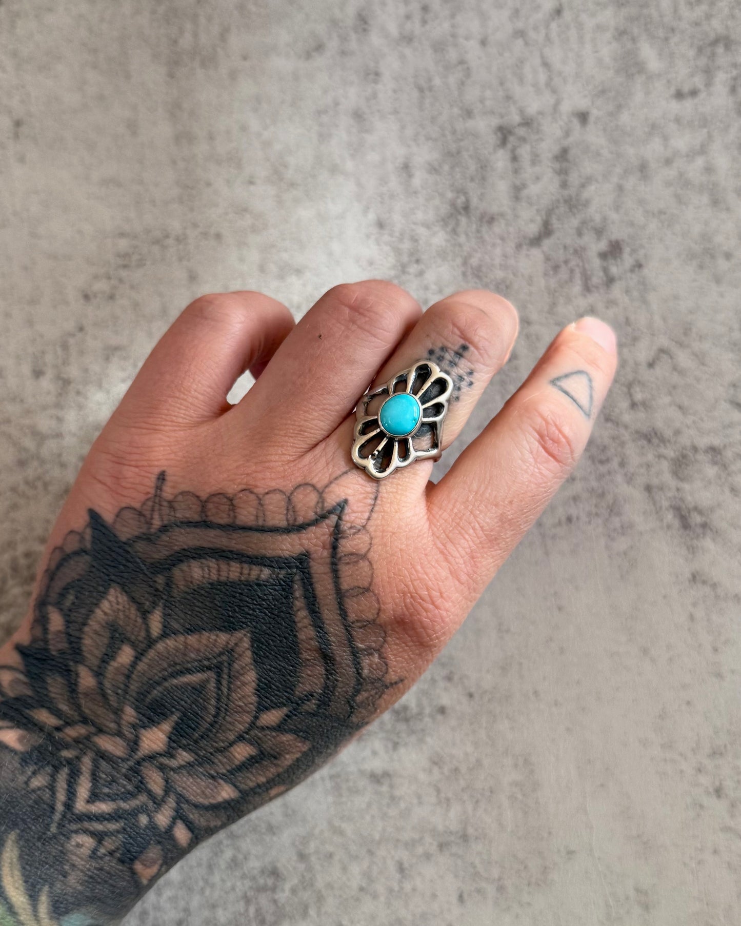Sierra Bella Turquoise Petal Ring | Size 7.5