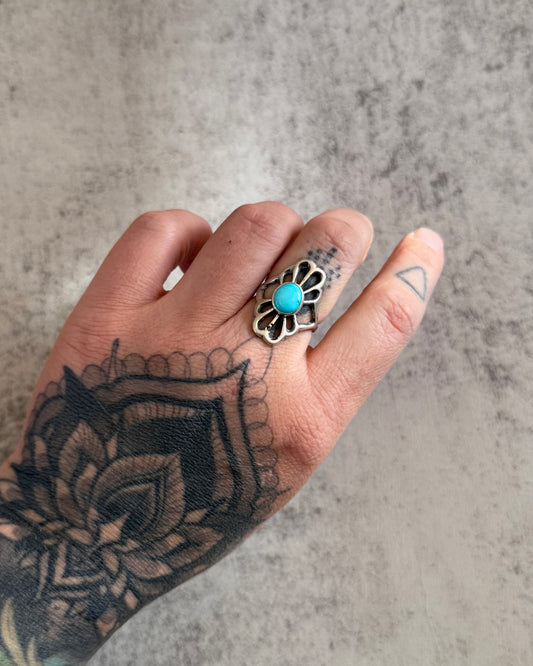 Sierra Bella Turquoise Petal Ring | Size 7.5