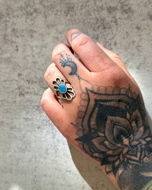 Coober Pedy Opal Petal Ring | Size 7