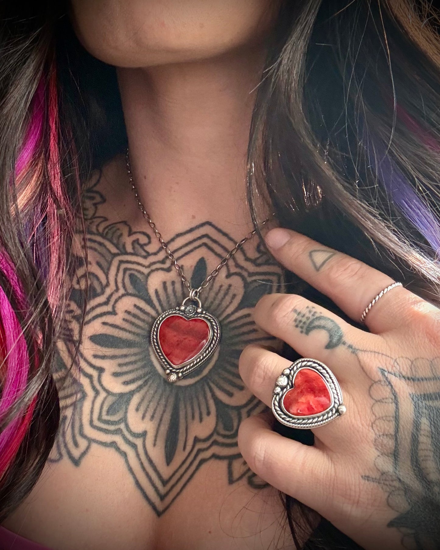 Spiny Oyster Sacred Heart Necklace
