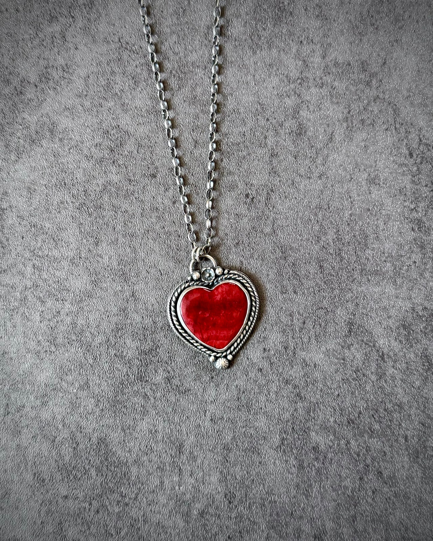 Spiny Oyster Sacred Heart Necklace