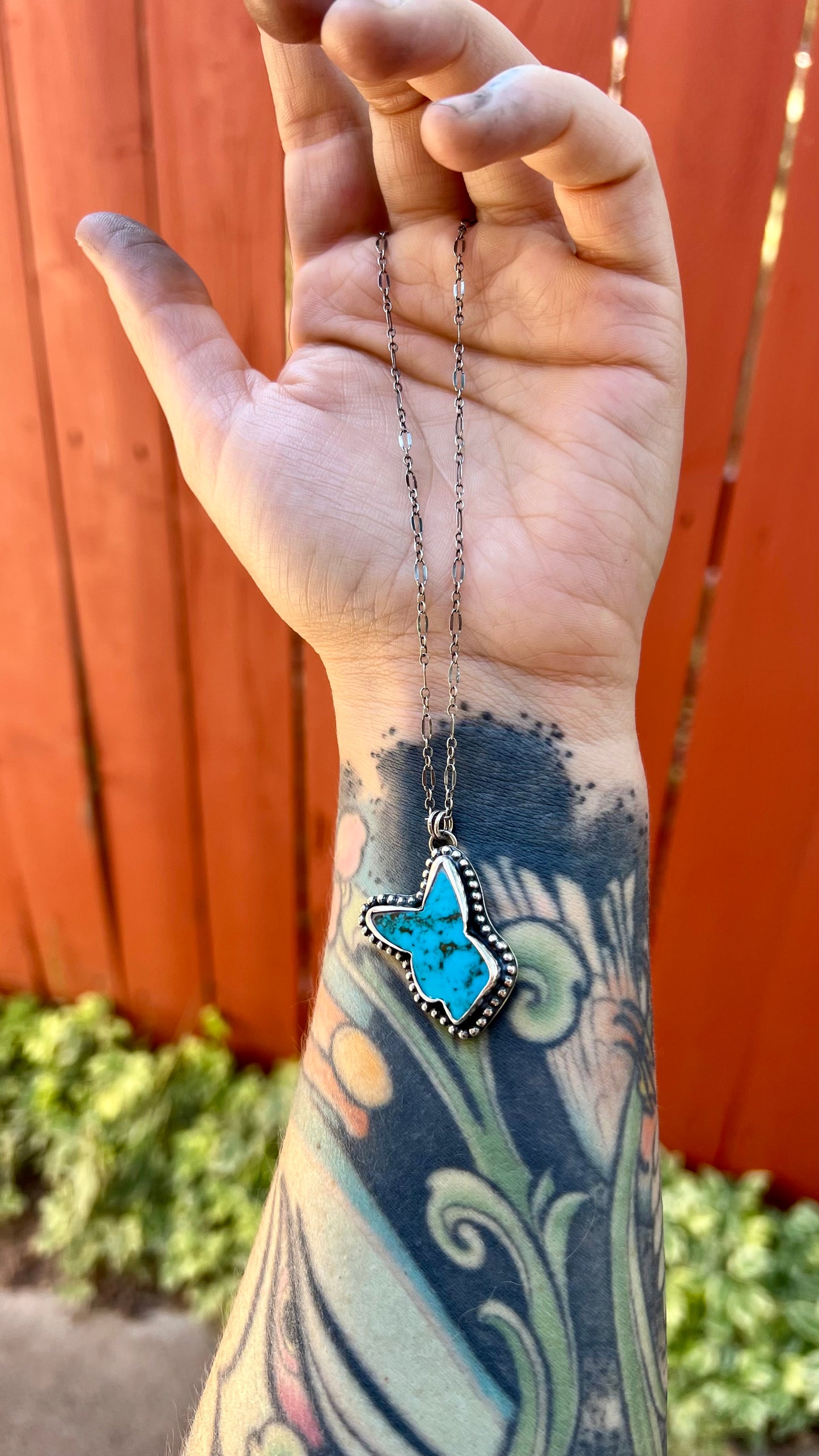 Kingman Turquoise Bunny Pendant & Chain