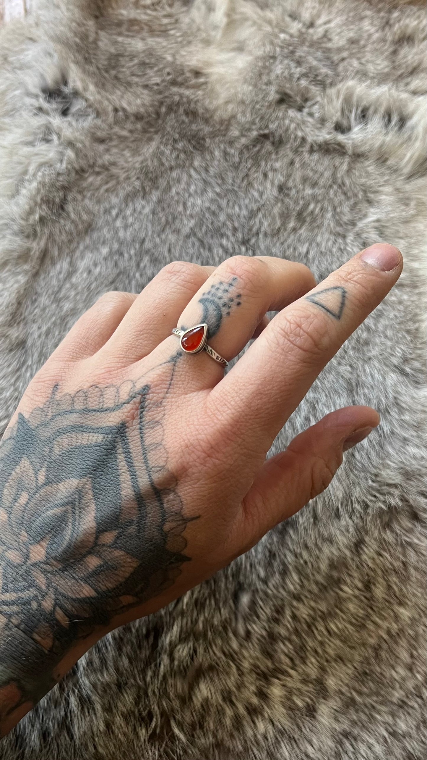 Carnelian Stacker Ring | MTO