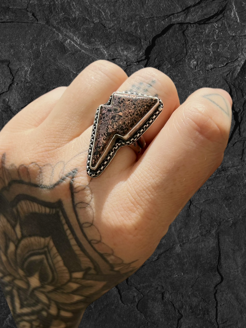 Copper Fire Brick ⚡️ Ring | Size 7