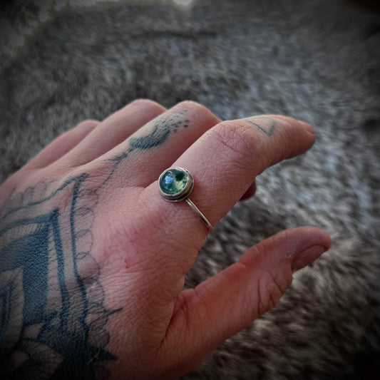 Moss Agate Ring | Size 10