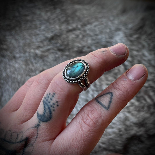 Labradorite Ring | Size 5.5