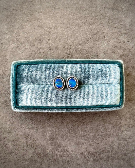 Australian Opal Doublet Stud Earrings