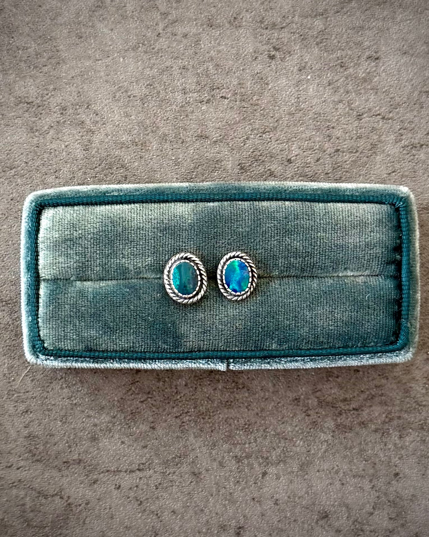 Australian Opal Doublet Stud Earrings