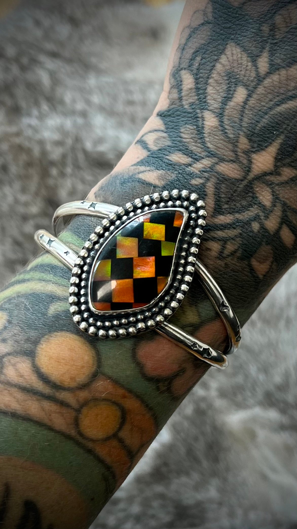 Aurora Opal Statement Cuff Bracelet | S/M