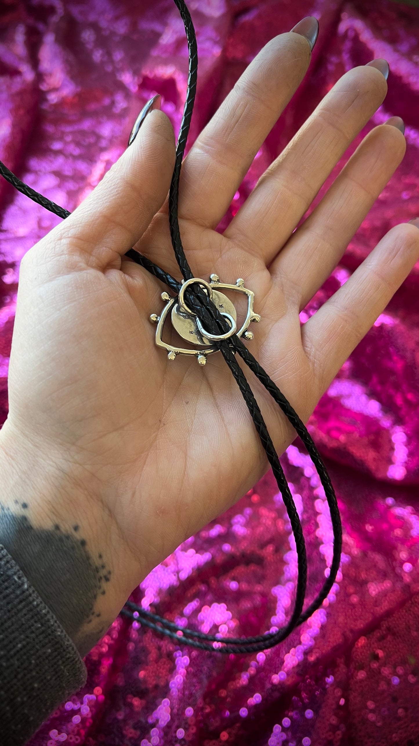 "All Seeing" Variscite Unisex Bolo Tie