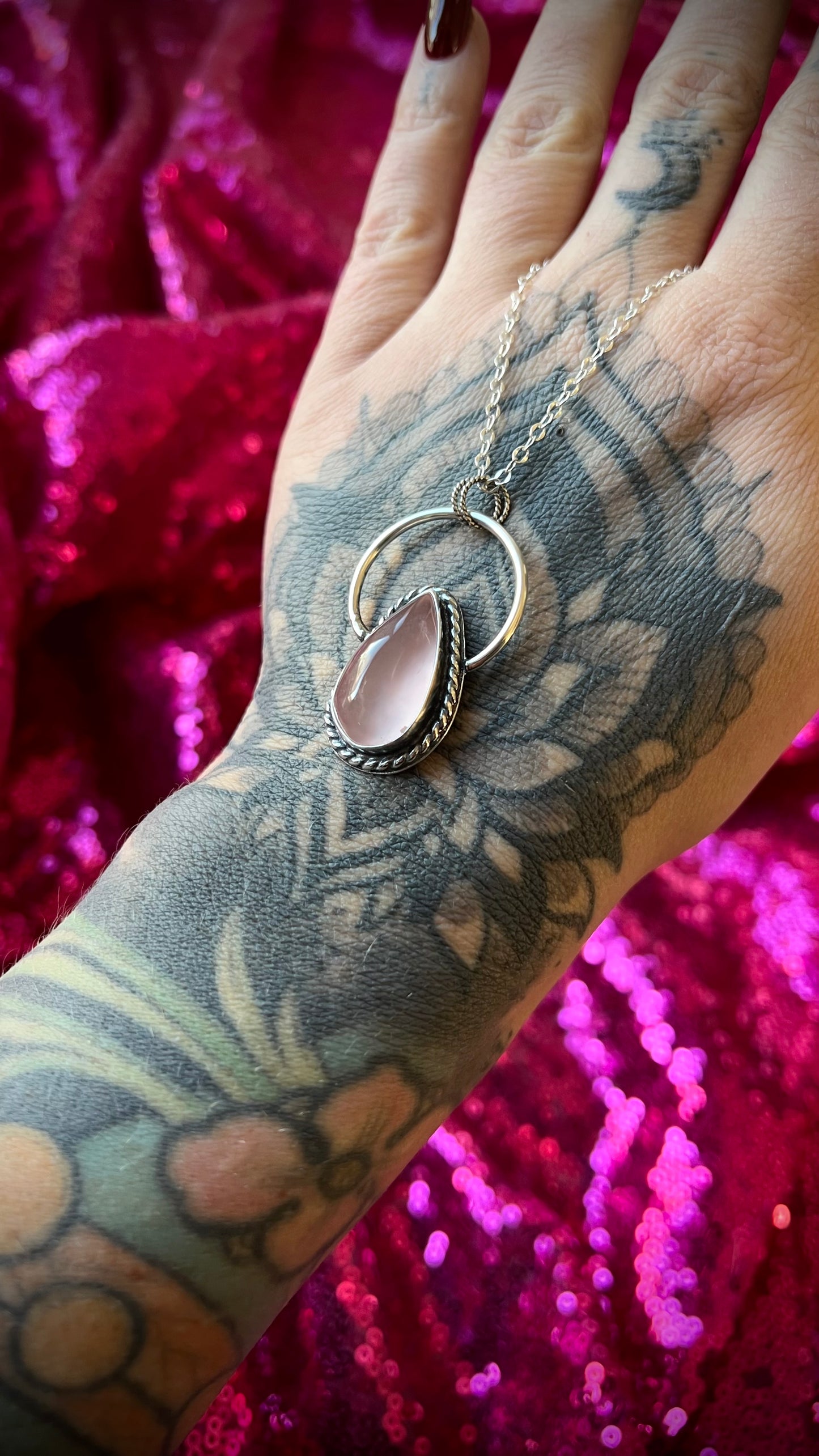 Rose Quartz Amulet Necklace