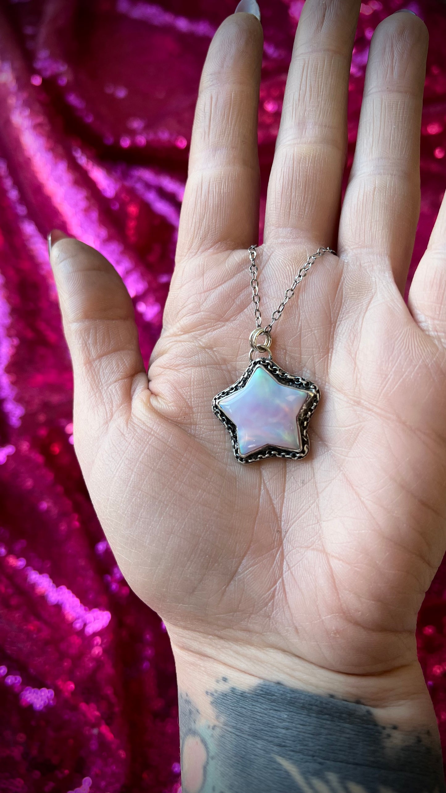 Aurora Opal Star 18" Necklace